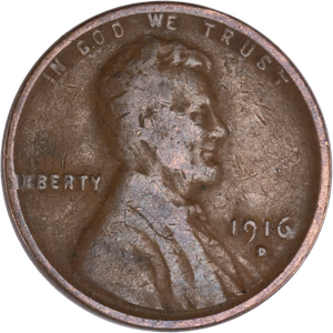 1916-D Lincoln Head Cent CIRC Main Image