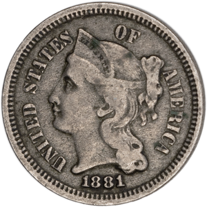 1881 Nickel Three-Cent Piece Main Image