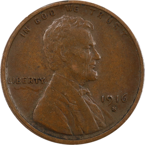 1916-S Lincoln Head Cent XF#2 Main Image