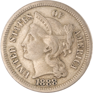 1888 Nickel Three-Cent Piece Main Image