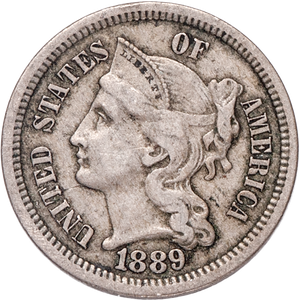 1889 Nickel Three-Cent Piece Main Image