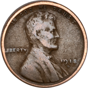 1918-D Lincoln Head Cent CIRC Main Image
