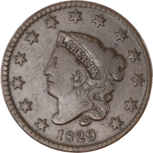 1829 Liberty Head Large Cent, Large Letters Main Image