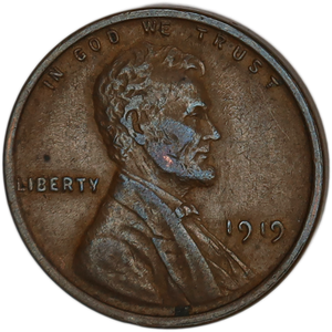 1919 Lincoln Head Cent VF Main Image