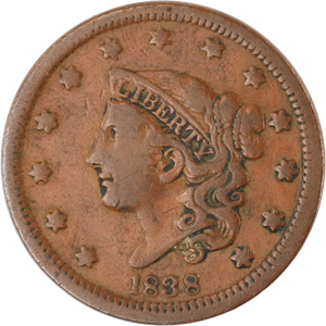 1838 Liberty Head Large Cent Main Image