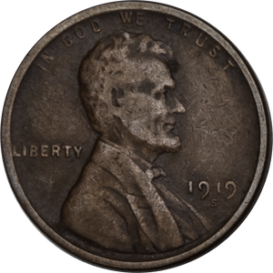 1919-S Lincoln Head Cent VG Main Image