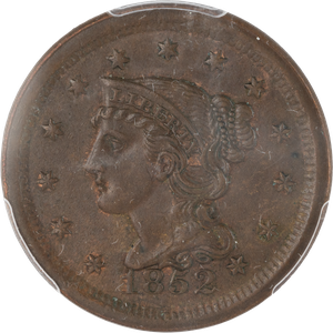 1852 Braided Hair Large Cent Main Image