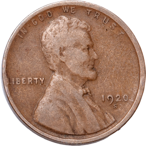 1920-S Lincoln Head Cent CIRC Main Image