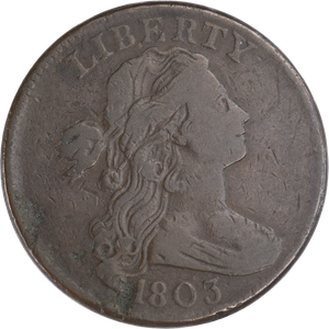 1803 Draped Bust Large Cent, Small Date, Small Fraction Main Image
