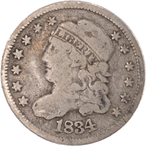 1834 Capped Bust Silver Half Dime Main Image