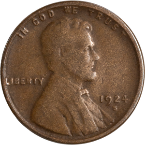 1924-S Lincoln Head Cent F Main Image