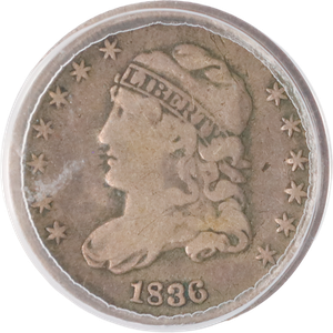 1836 CB Silver Half Dime Large Anacs  G6 Main Image