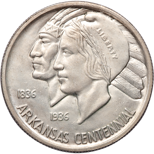 1936 Arkansas Centennial Silver Half Dollar Main Image