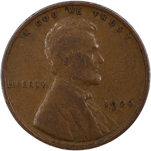 1926 Lincoln Head Cent VF Main Image