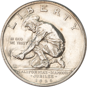 1925-S California Diamond Jubilee Silver Half Dollar Main Image