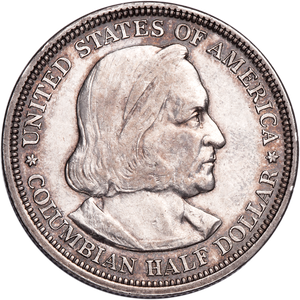 1892 World's Columbian Exposition Silver Half Dollar Main Image