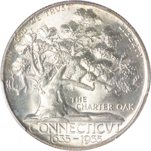 1935 Connecticut Tercentenary Silver Half Dollar Main Image