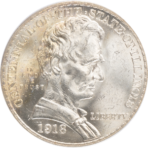 1918 Illinois Centennial Silver Half Dollar Main Image