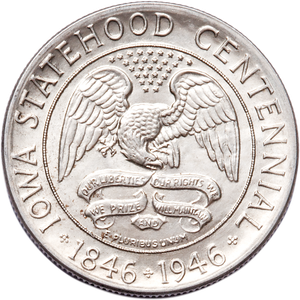 1946 Iowa Centennial Silver Half Dollar Main Image