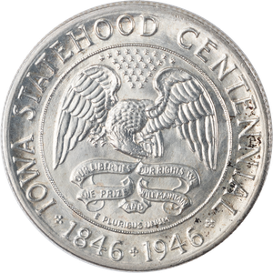 1946 Iowa Centennial Silver Half Dollar Main Image