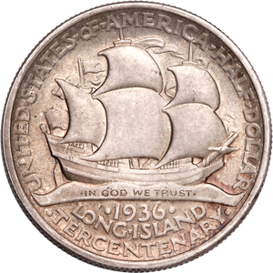 1936 Long Island Tercentenary Silver Half Dollar | Littleton Coin