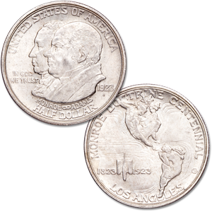 1923-S Monroe Doctrine Centennial Silver Half Dollar Main Image