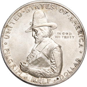 1920 Pilgrim Tercentenary Silver Half Dollar Main Image