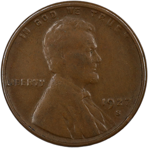 1927-S Lincoln Head Cent F Main Image