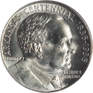 1936 Arkansas Centennial - Robinson Silver Half Dollar Main Image