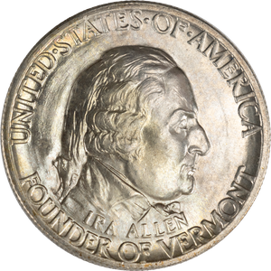 1927 Vermont Sesquicentennial Silver Half Dollar Main Image