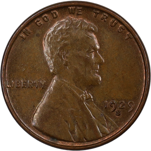 1929-S Lincoln Head Cent AU50 Main Image