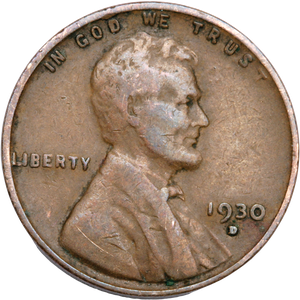 1930-D Lincoln Head Cent F Main Image