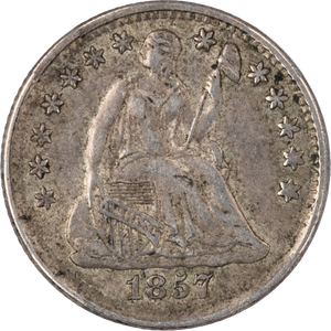1857 Liberty Seated Silver Half Dime, Stars Main Image