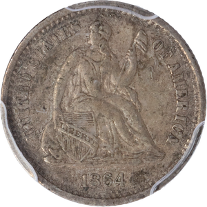 1864-S Liberty Seated Silver Half Dime Main Image