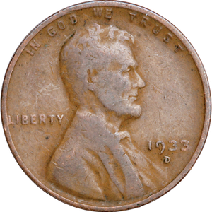 1933-D Lincoln Head Cent CIRC Main Image