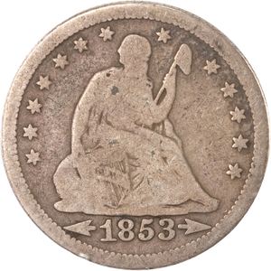 1853 LS25C Silver Arrows/Rays ANACS AU50 Main Image