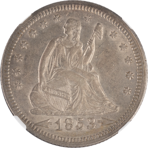 1853 Liberty Seated Silver Quarter, Arrows and Rays Main Image