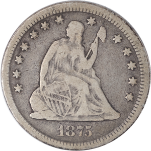 1875 Liberty Seated Quarter Main Image