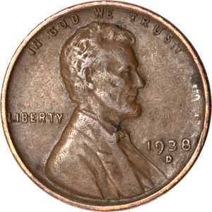 1938-D Lincoln Head Cent Main Image