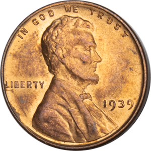 1939 Lincoln Head Cent AU50 Main Image