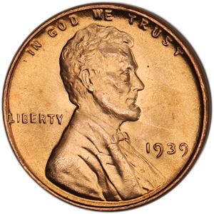 1939 Lincoln Head Cent MS60 Main Image