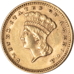1874 Type 3 Indian Head Gold Dollar Main Image
