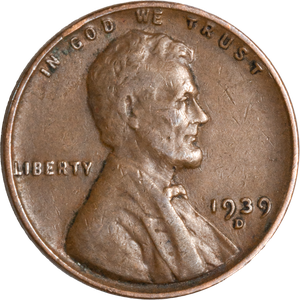 1939-D Lincoln Head Cent Main Image