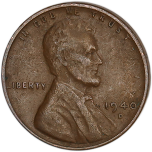 1940-D Lincoln Head Cent CIRC Main Image