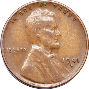 1941-S Lincoln Head Cent CIRC Main Image
