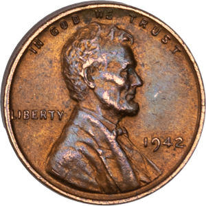 1942 Lincoln Head Cent AU50 Main Image