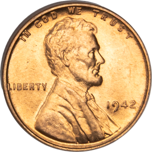 1942 Lincoln Head Cent MS60 Main Image