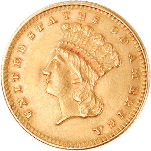1889 Gold $ Indian Lg Head T3       AU50 Main Image