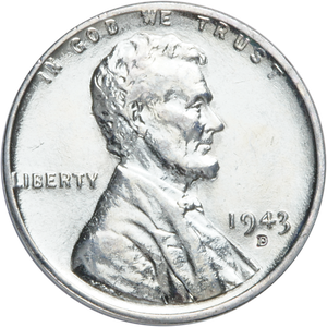 1943-D Lincoln Head Cent Steel Reprocessed Main Image
