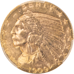 1909 Indian Head $5 Gold Main Image